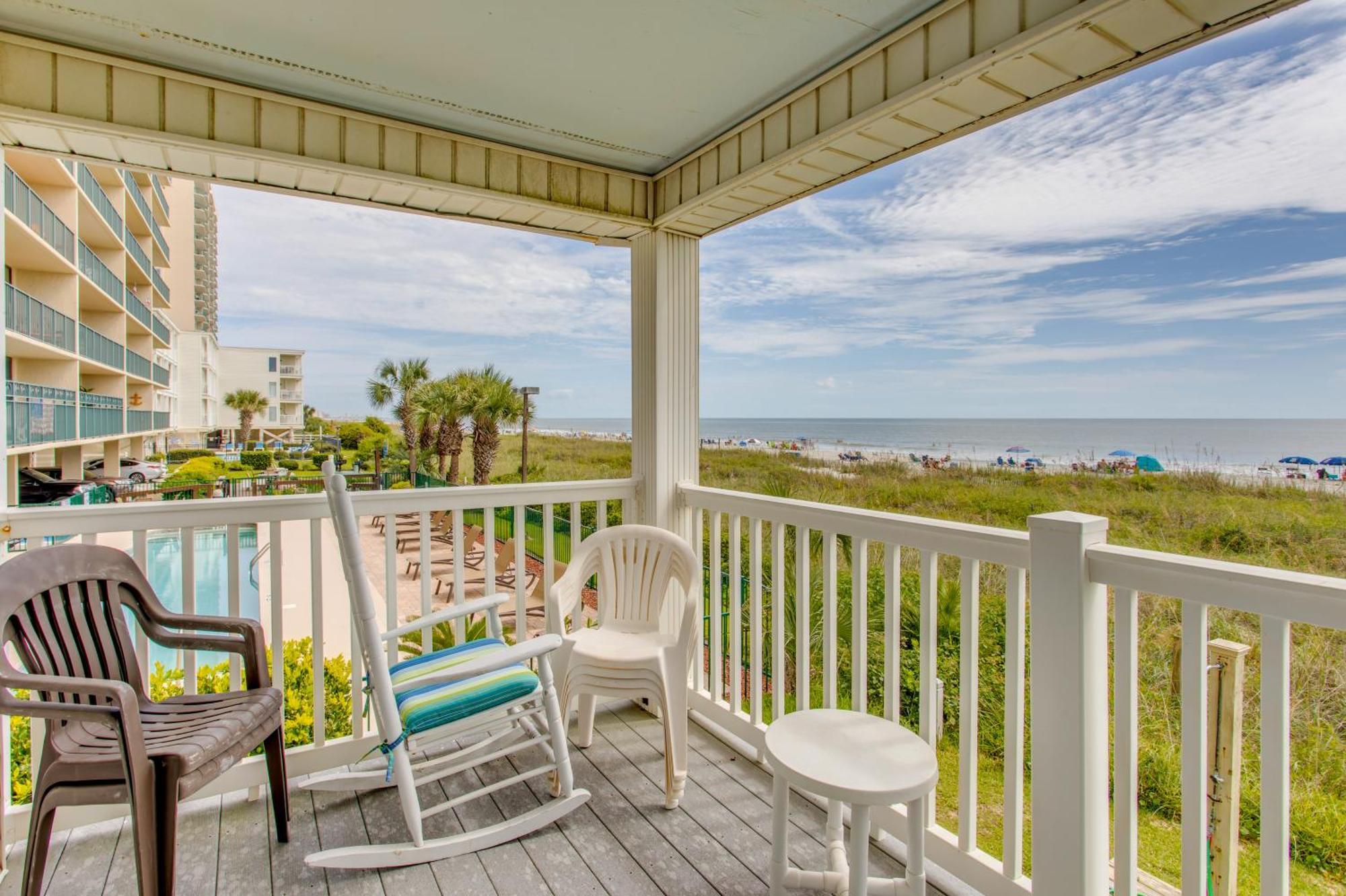 Sunny Windy Hill Beachfront Condo With Private Patio Myrtle Beach Extérieur photo
